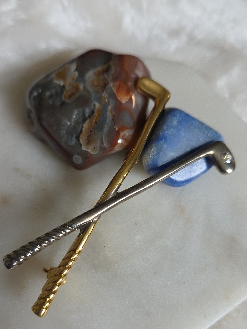 Vintage Paquette Golf Club Brooch Pin.